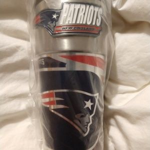 NEW NFL New England Patriots Metallic Travel Tumbl